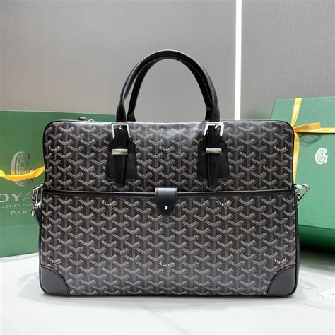 Authentic GOYARD Ambassade MM Document Case Black .